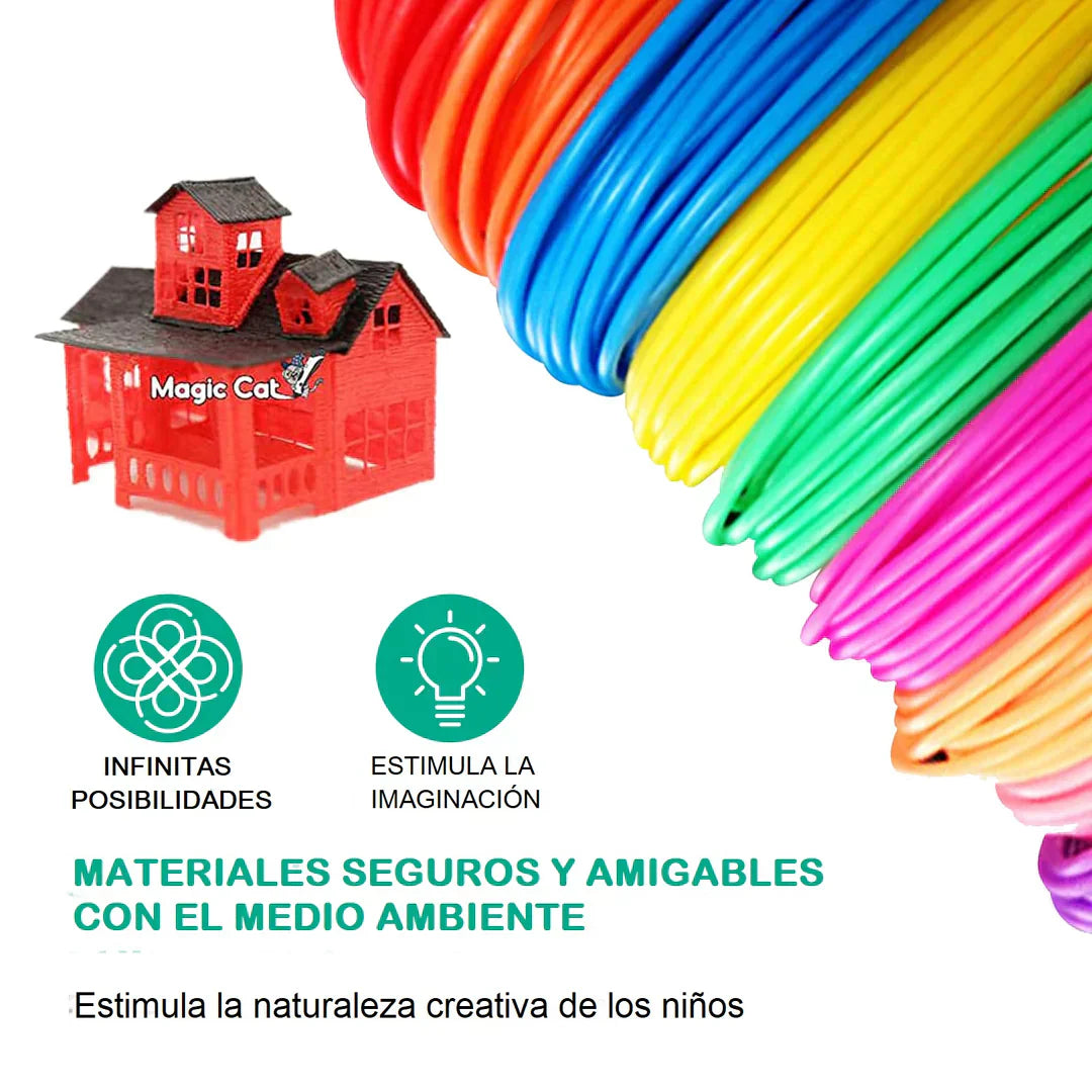 Bolígrafo 3D Inteligente con Pantalla LED: Creá Figuras Tridimensionales