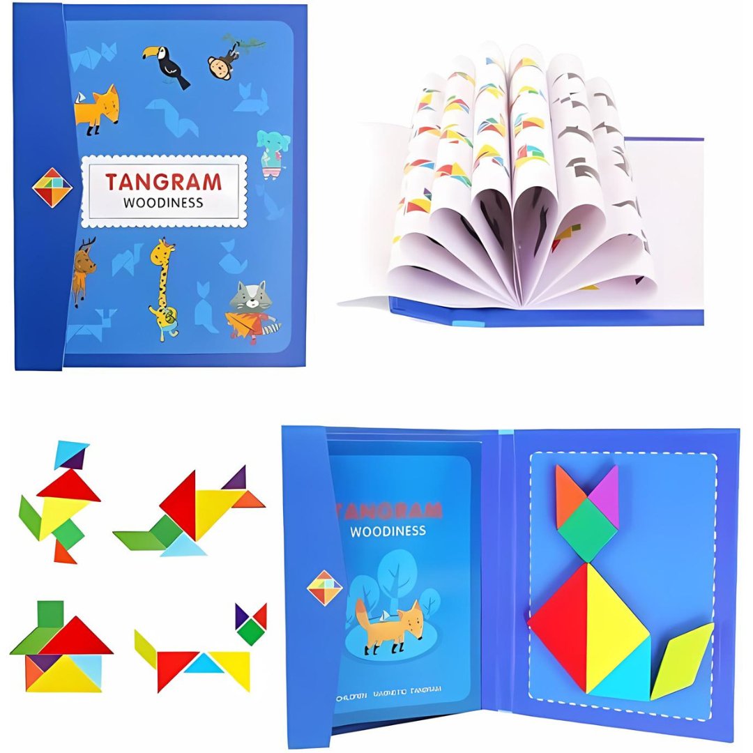 Tangram de Madera Magnético