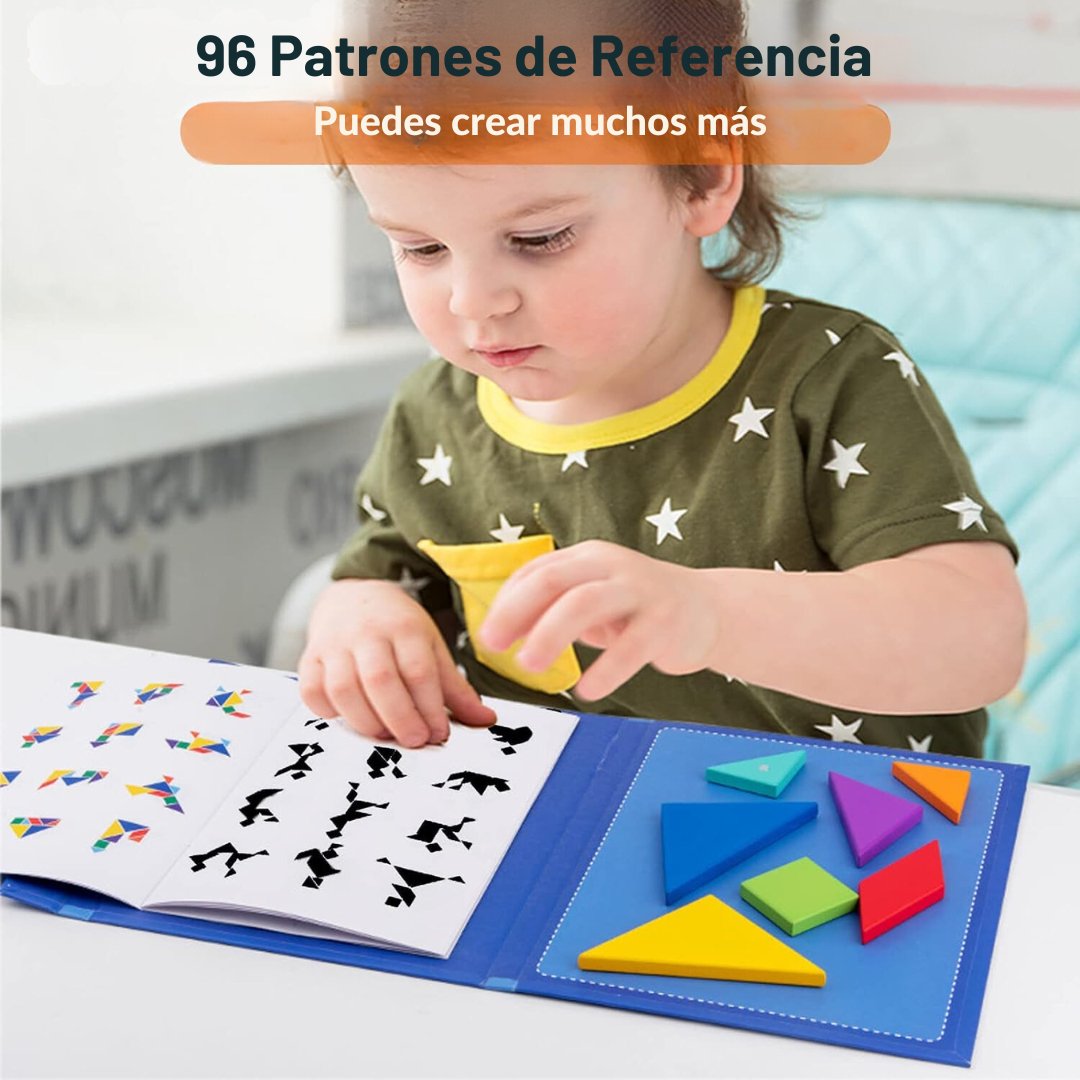Tangram de Madera Magnético