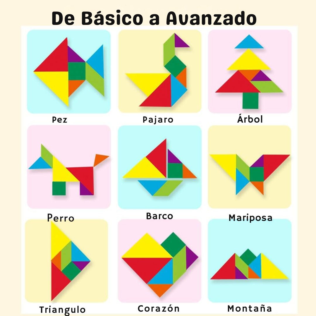 Tangram de Madera Magnético