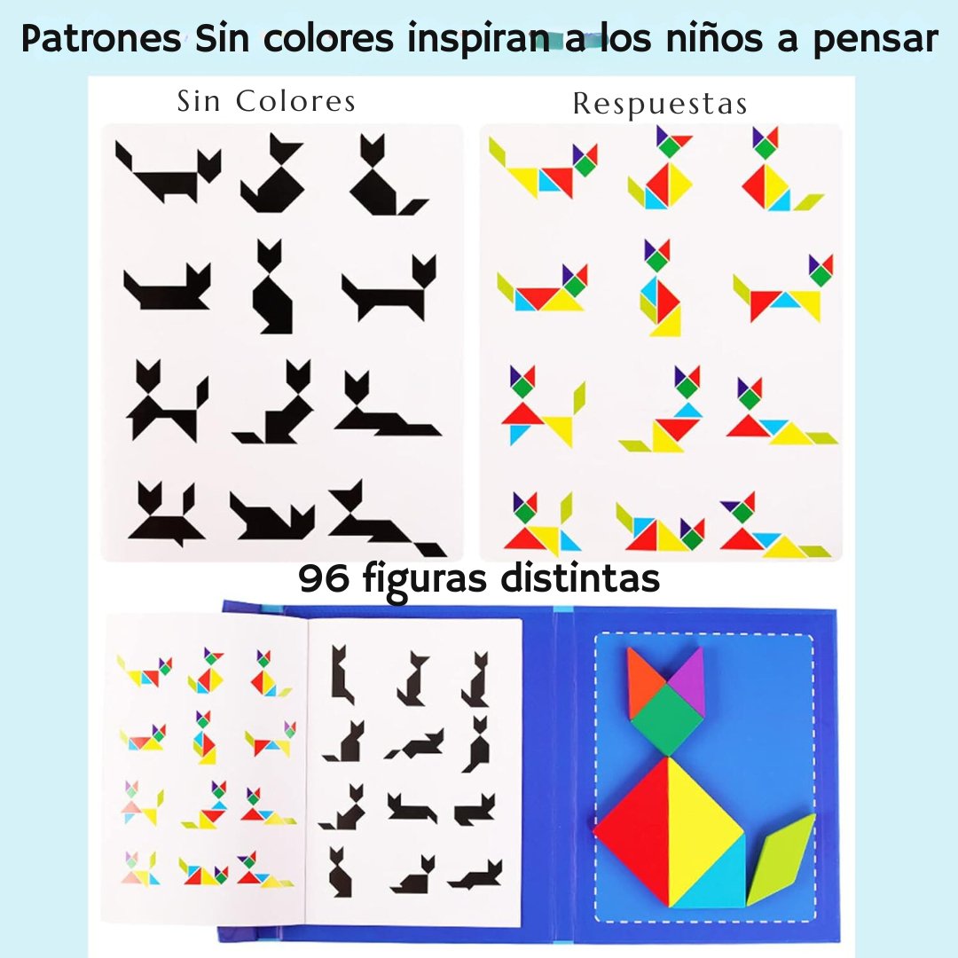Tangram de Madera Magnético